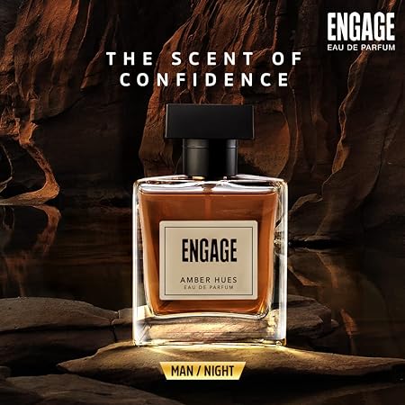Engage Amber Hues Perfume for Men Long Lasting Smell, Ambery and Warm Fragrance Scent