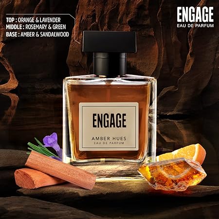 Engage Amber Hues Perfume for Men Long Lasting Smell, Ambery and Warm Fragrance Scent