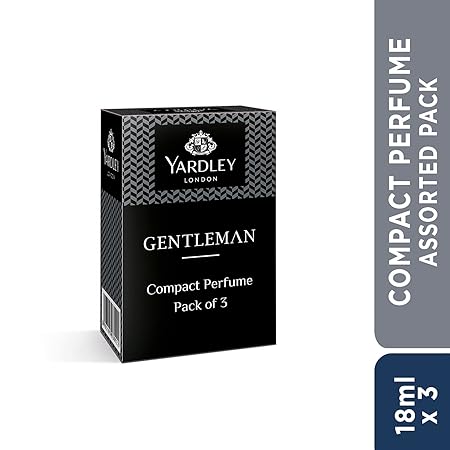 Yardley London Compact Perfume Tripack - Gentleman Royale + Gentelman Urbane + Gentleman Duke, Pack of 3