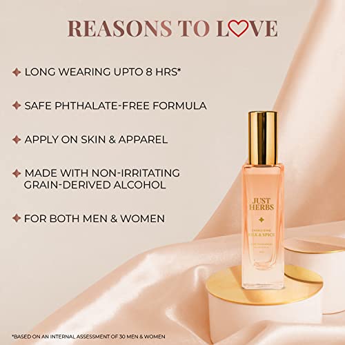 Just Herbs Long Lasting Scent Luxury Perfume for Men and Women Pocket Parfum EDP Silk and Spice
