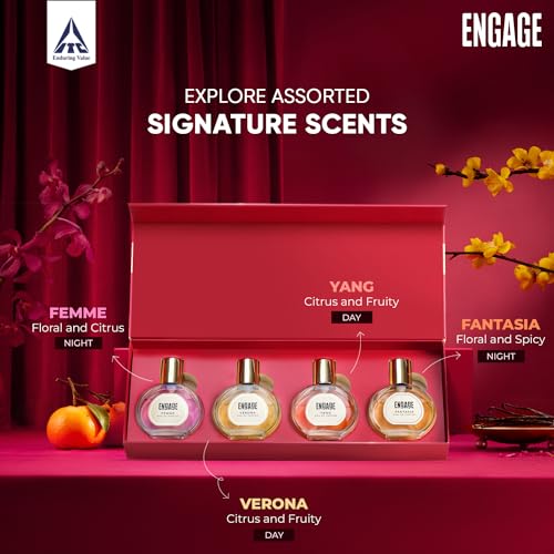 Engage Luxury Perfume Gift Set Pack for Women, Pack of 4