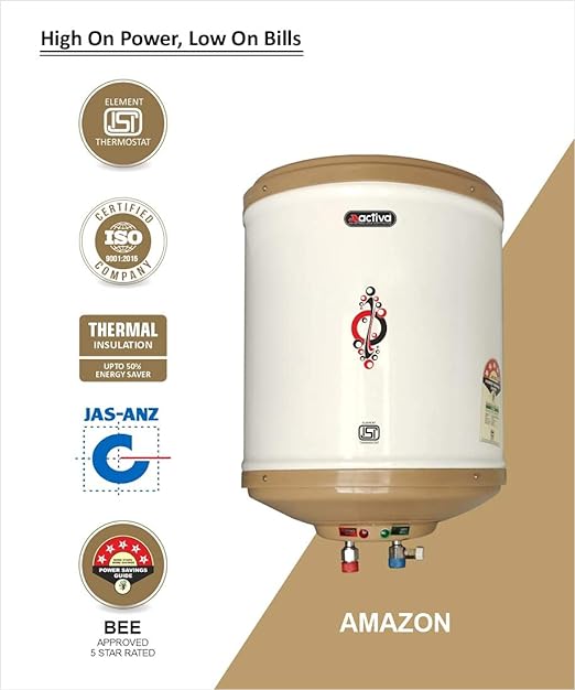 Activa Amazon 10L 3000W Anti Rust Coated Wall Tank Geyser