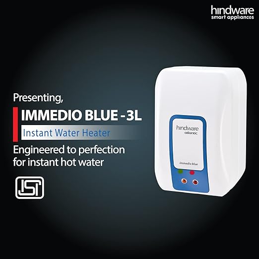 Hindware Atlantic Immedio Blue 3L 3000W Instant Water Heater