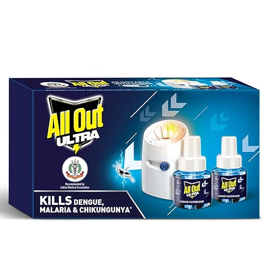 All Out Ultra Mosquito Repellant Combi Pack (Machine & Pack Of 2 Refills)