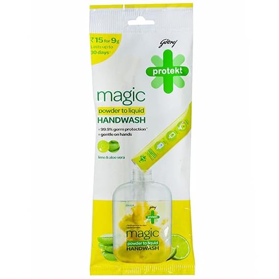 Godrej Protekt Magic Power To Liquid Handwash With Refill Lime & Aloe Vera