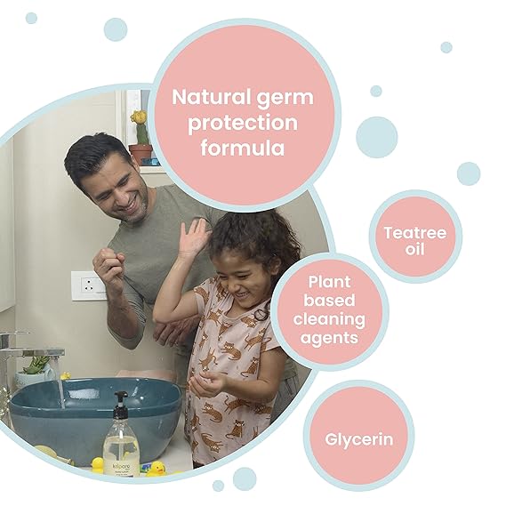 Koparo Clean Natural Hand Wash With Lavender Fragrance pH Balanced Infused With Glycerin & Tea Tree Oil Germ Protection