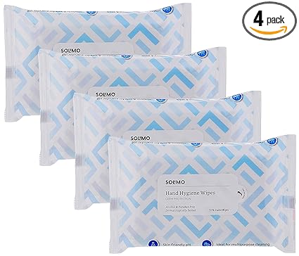 Solimo Hand Hygiene Wipes, Pack Of 4