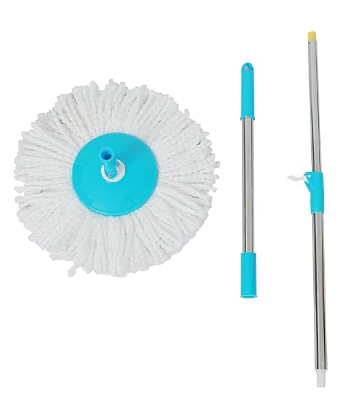 Esquire Bucket Spin Mop Stick with Microfiber Refill