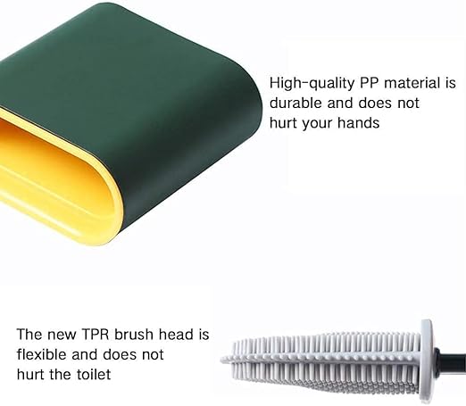 Figment Silicone Water Drop Toilet Brush and Holder Set