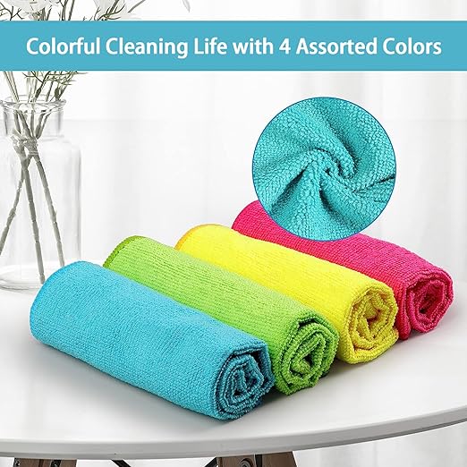 HOMEXCEL Microfiber Cleaning Cloth (Pack of 12)