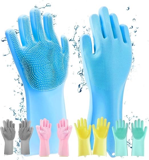 HUSB Gloves Magic Silicone Dish Washing Gloves