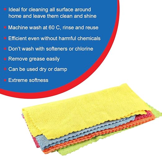 Kleeno Cello Microfiber Multipurpose Cloth (Set of 5)