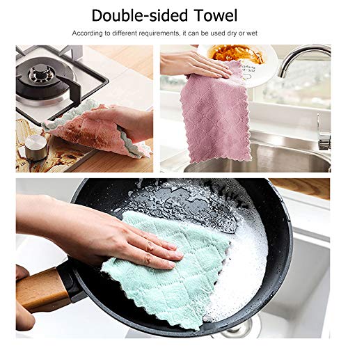 SOBBY Small Size Kitchen Dish Cleaning Microfiber Wipes (Pack of 10)