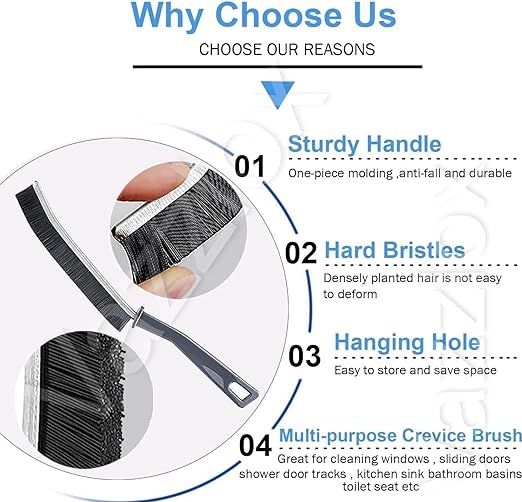 VazzLox Mini Gap Cleaning Brush Hard Bristle Gap Brush (Pack of 3)