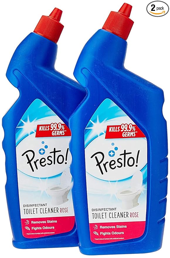Amazon Brand Presto Disinfectant Toilet Cleaner Rose (Pack of 2)