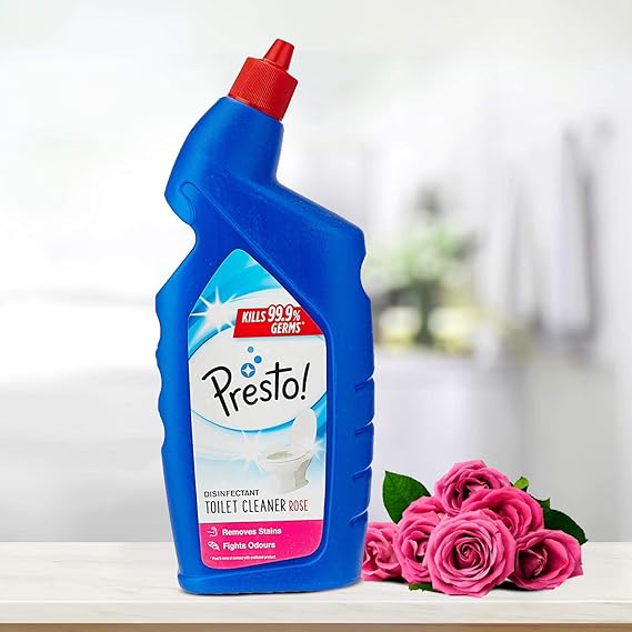 Amazon Brand Presto Disinfectant Toilet Cleaner Rose (Pack of 2)