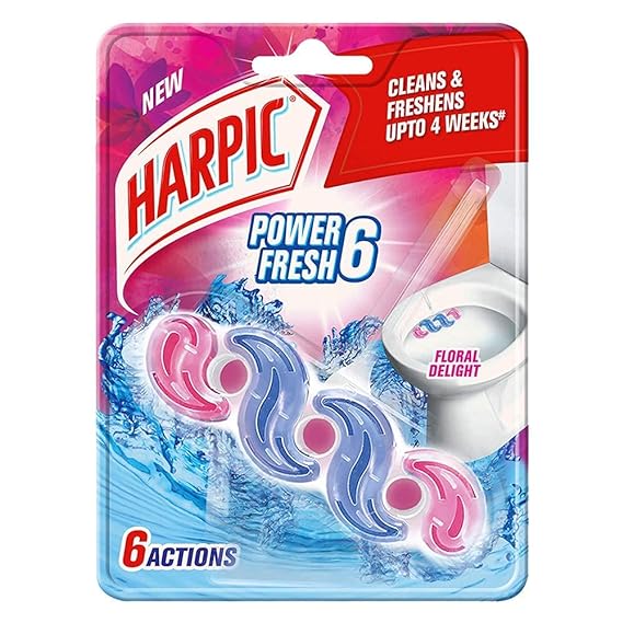 Harpic Floral Delight Power Toilet Flush Cleaner Blocks