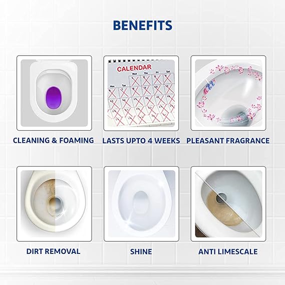 Harpic Floral Delight Power Toilet Flush Cleaner Blocks