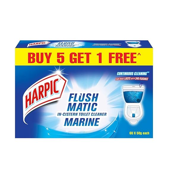 Harpic Flushmatic In-Cistern Toilet Cleaner Blocks (Pack of 6)