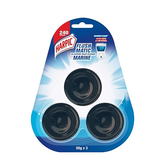Harpic Marine Flushmatic In-Cistern Toilet Cleaner Blocks Toilet Flush Cleaner Balls