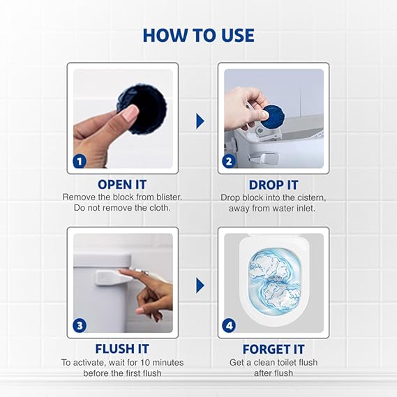 Harpic Marine Flushmatic In-Cistern Toilet Cleaner Blocks Toilet Flush Cleaner Balls