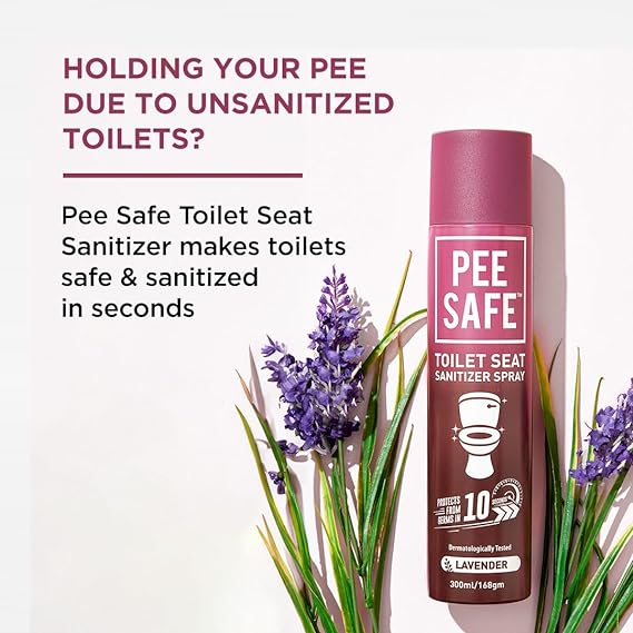 Pee Safe Toilet Seat Sanitizer Spray Lavender