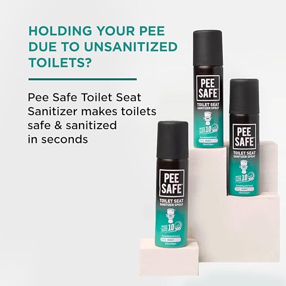 Pee Safe Toilet Seat Sanitizer Spray Mint (Pack of 2)