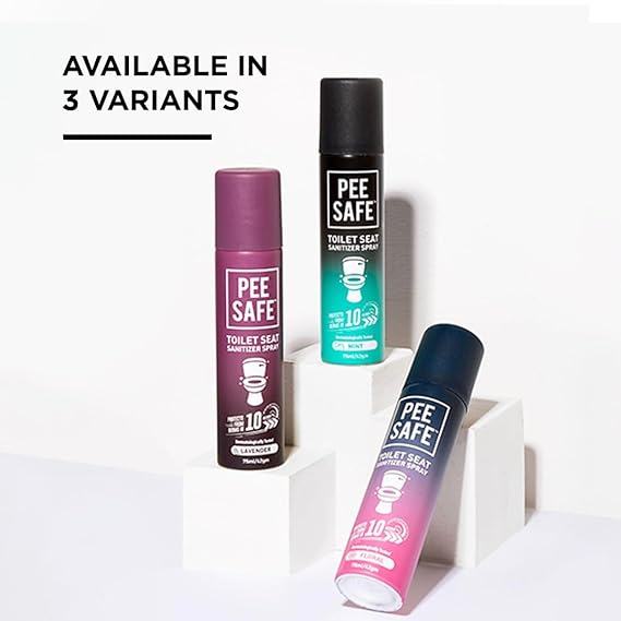 Pee Safe Toilet Seat Sanitizer Spray Mint (Pack of 3)