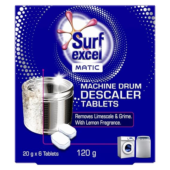 Surf Excel Washing Descaler Drum for Fully Automatic Washing Machine White (Pack of 6)