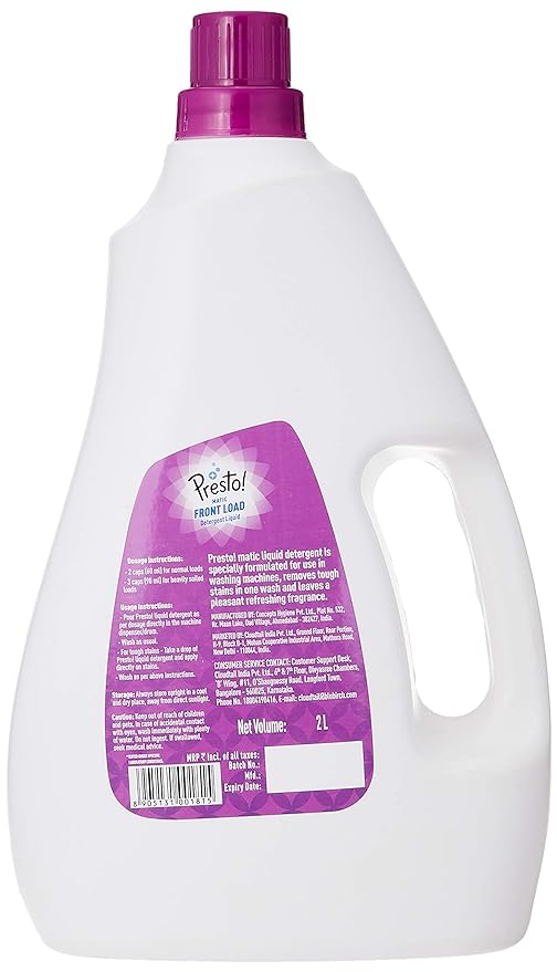 Amazon Brand - Presto Matic Front Load Detergent Liquid