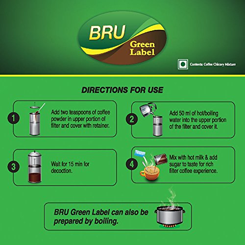 BRU Green Label Filter Coffee Powder 500 g Pouch