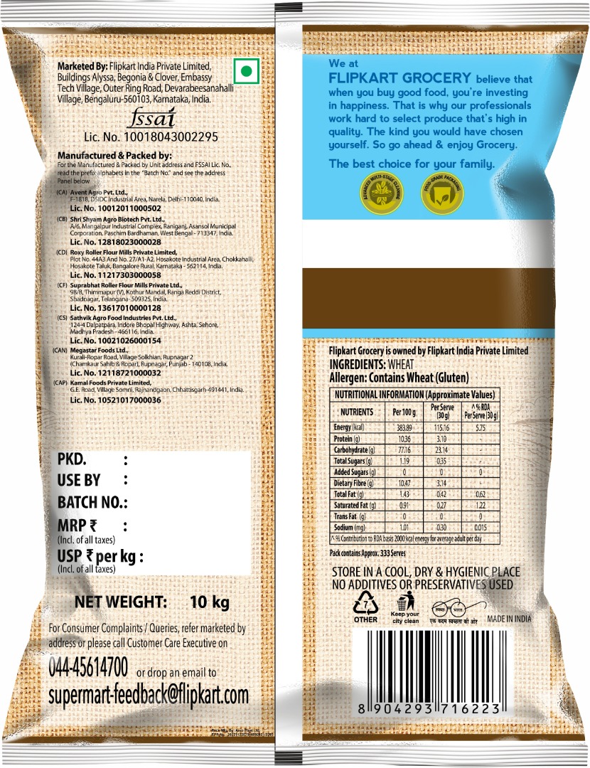 Classic Wheat Flour Atta by Flipkart Grocery