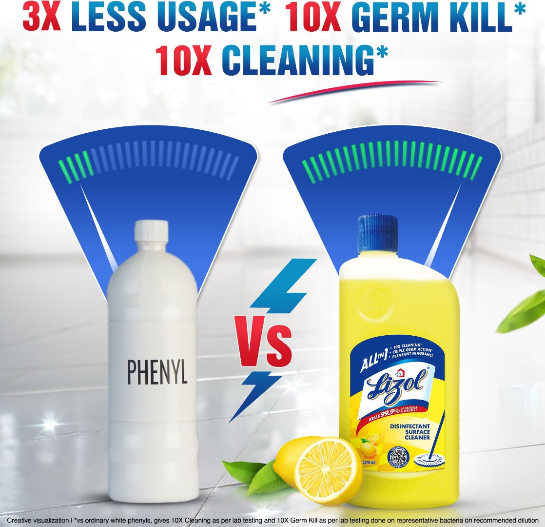 Lizol Disinfectant Surface and Floor Cleaner Citrus