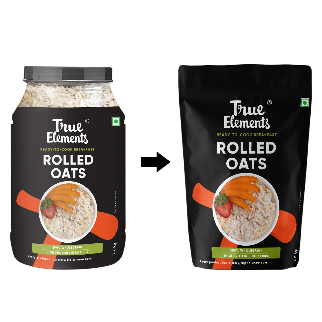 True Elements Rolled Oats - Protein Rich 1.2kg