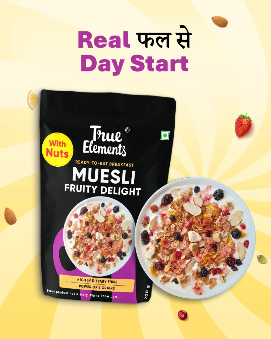 True Elements Fruity Muesli with Real Freeze-Dried Fruits - 700g