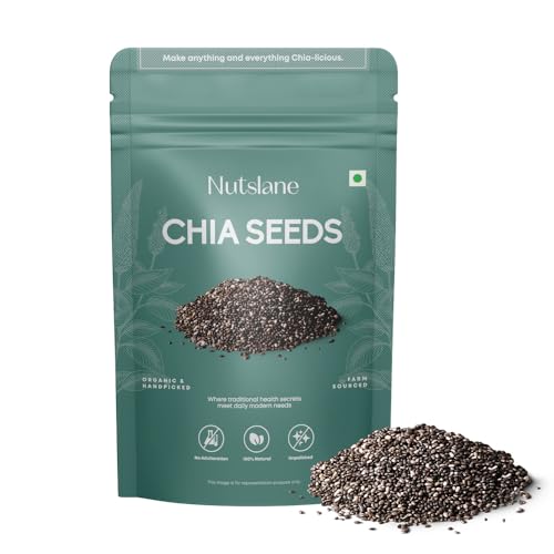 Nutslane Organic Chia Seeds | Omega-3 Rich, High Fib
