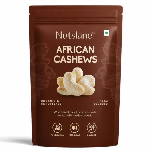 Nutslane Organic African Cashews (Kaju) | Rich, Crea
