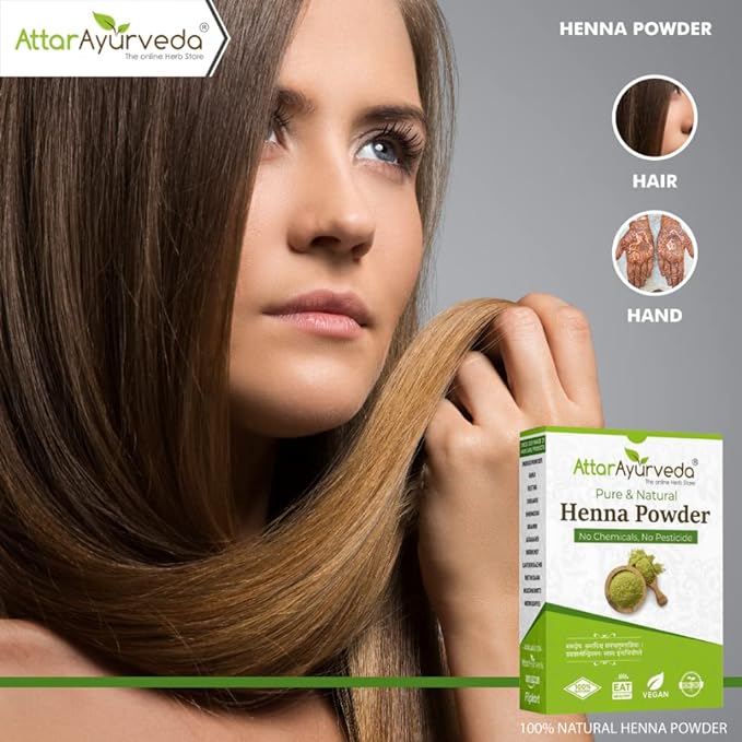 Attar Ayurveda Natural Henna powder for hair Colour