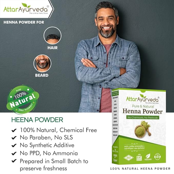 Attar Ayurveda Natural Henna powder for hair Colour