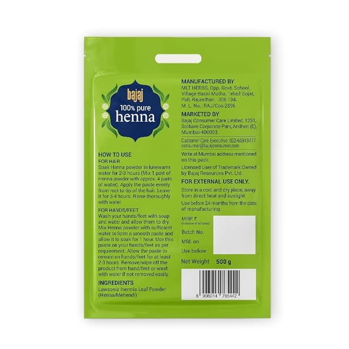 Bajaj 100% Pure Henna