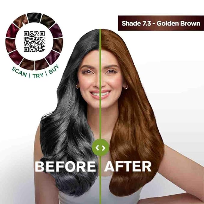 Garnier Hair Colouring Cream, Long-lasting Colour, Smoothness & Shine, Color Naturals, Shade: 7.3 Golden Brown