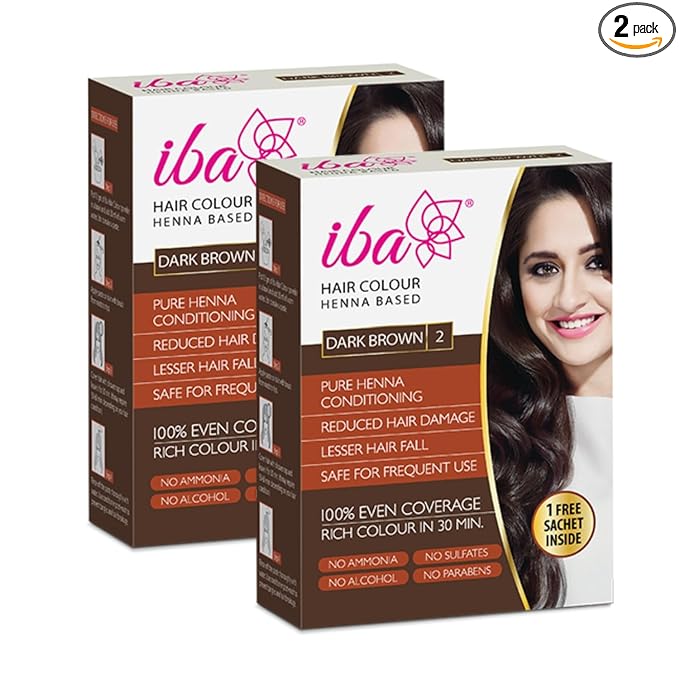 Iba Hair Colou, Dark Brown, Pack of 2