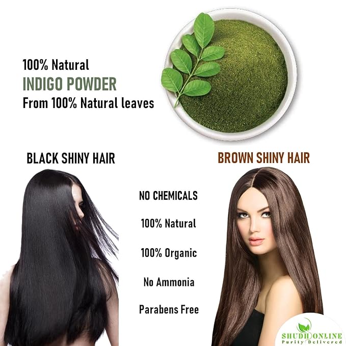 Shudh Online Indigo Powder Organic for Hair Black Colour