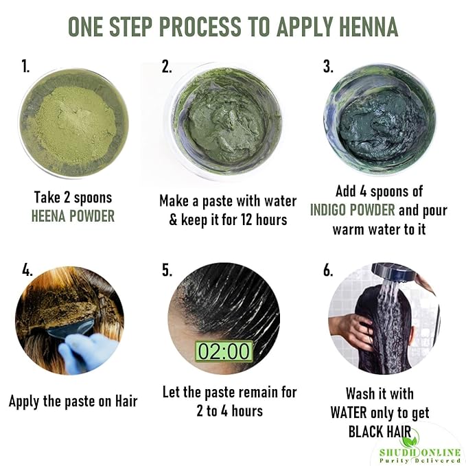 Shudh Online Indigo Powder Organic for Hair Black Colour