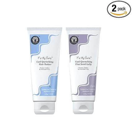 Fix My Curls Curl Quenching Moisture Styling Duo, Curl Activator with Chia & Aloe Vera