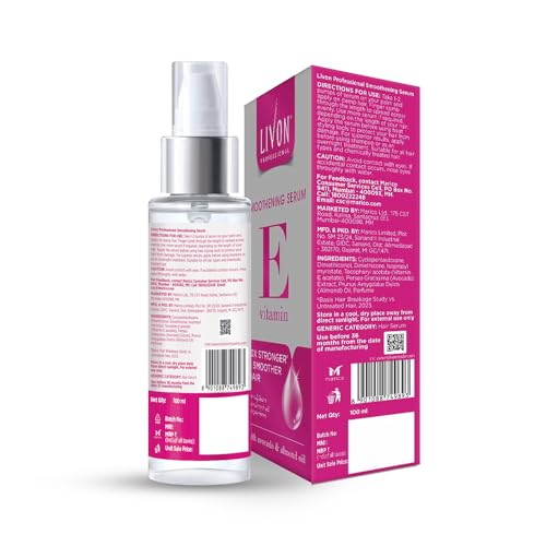 Livon Professional Smoothening Serum for Women & Men With Vitamin E, Avocado & Almond Oil All Hair Types