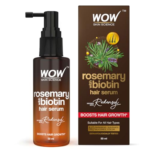 Wow Skin Science Rosemary & Biotin Hair Serum Strengthens Weak Hair Revitalizes Hair