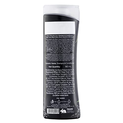 Avon Natural Black Shine Bhringraj 2 in 1 Shampoo & Conditioner