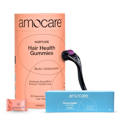 Amocare Hair Growth Pack - Biotin Gummies And Derma 
