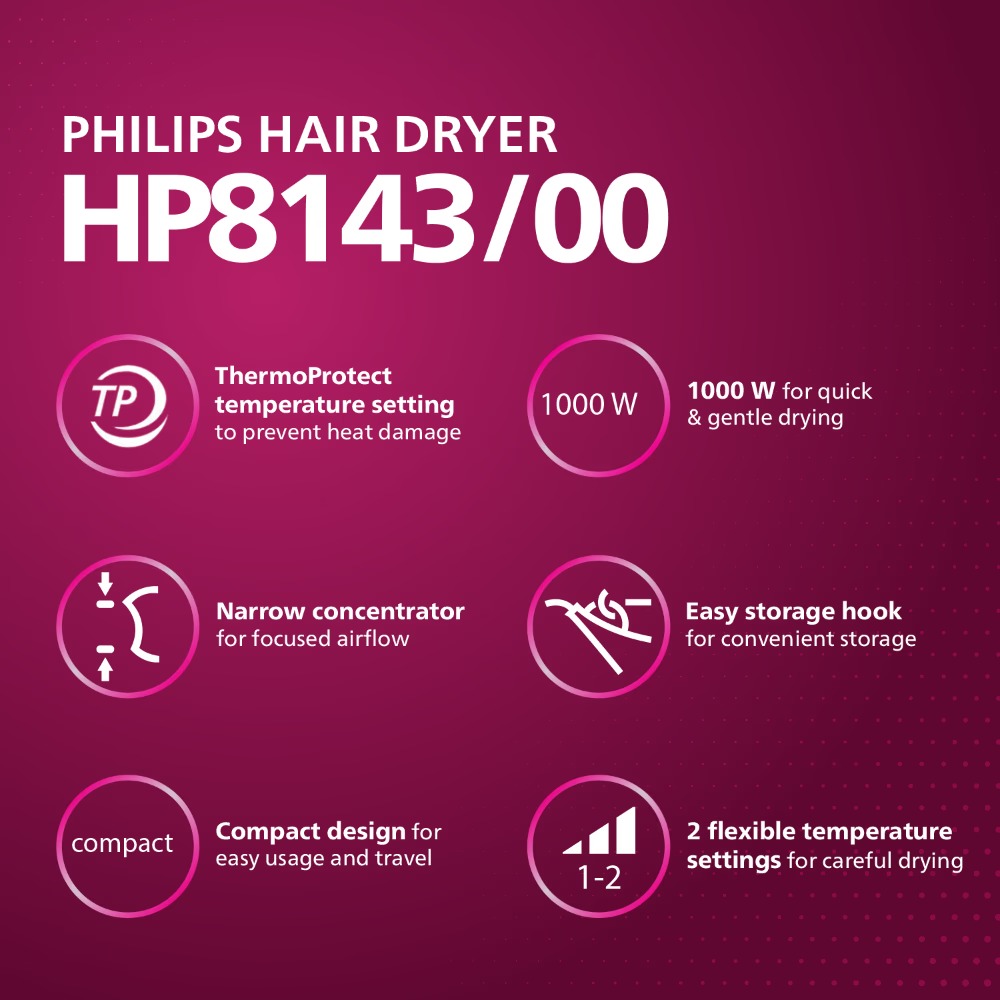Philips Hair Dryer HP8143/00